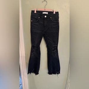 Zara kids bell bottom/boot cut charcoal, denim jeans.
